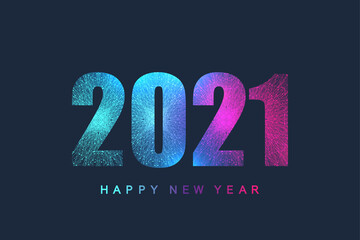 Poster - Futuristic technology template text design Christmas and Happy new year 2021. Graphic background communication 2021. Design element for presentations, postcard, flyer, leaflet and poster, vector.