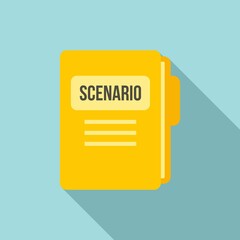 Poster - scenario folder icon. flat illustration of scenario folder vector icon for web design