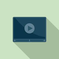 Poster - Video player icon. Flat illustration of video player vector icon for web design