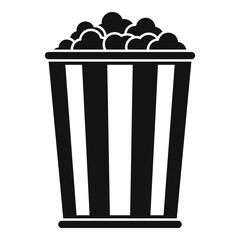 Poster - Cinema popcorn icon. Simple illustration of cinema popcorn vector icon for web design isolated on white background