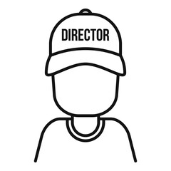 Canvas Print - Stage director icon. Outline stage director vector icon for web design isolated on white background