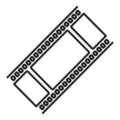 Poster - Cinema film icon. Outline cinema film vector icon for web design isolated on white background