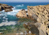 Fototapeta Morze - Rough Atlantic coast near Sines, Alentejo - Portugal 