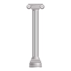 Sticker - Pillar column icon. Cartoon of pillar column vector icon for web design isolated on white background