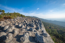 Viewpoint At Stones Mountain Peak Or Lan Hin Poom, Phu Hin Rong Kla National Park In Phitsanulok Province, Thailand
