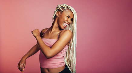 Wall Mural - Portrait of smiling african american female