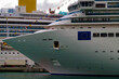 Riesige Costa Kreuzfahrtschiffe im Hafen von Savona - Gigantic cruiseships or cruise ship liners in port in Italy