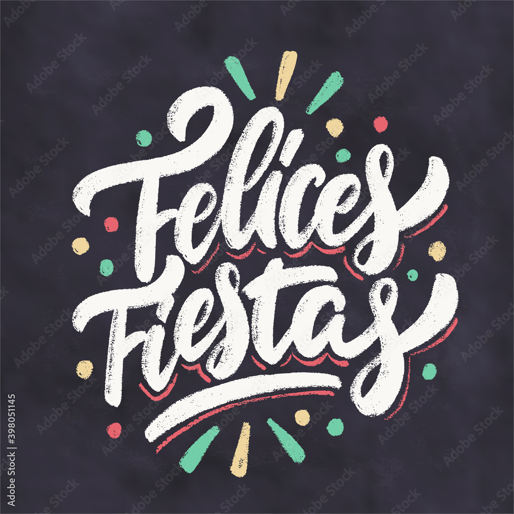 Vector De Stock Felices Fiestas Happy Holidays In Spanish Merry vector-de-stock-felices-fiestas-happy-holidays-in-spanish-merry