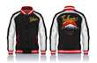 Varsity Jacket Design,Sportswear Track front and back view.