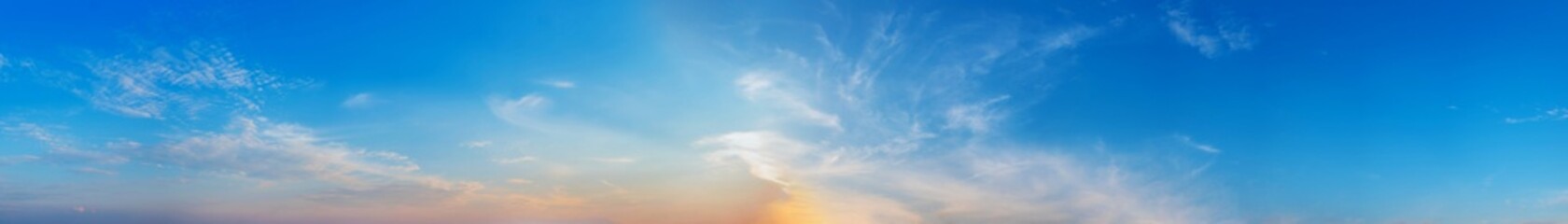 panorama sky with cloud on a sunny day. beautiful cirrus cloud...