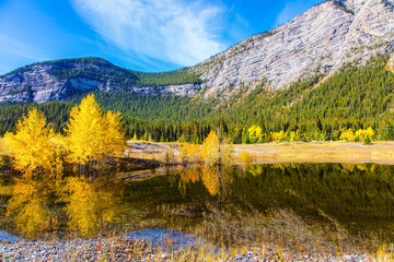 Canvas Print - Indian Summer in Rocky Mountains of Canada