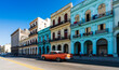 Bunte Fassade in Havanna