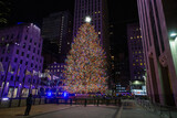 Fototapeta Nowy Jork - The Christmas tree at Rockefeller Center in New York City