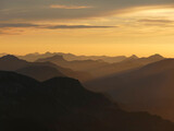 Fototapeta Na ścianę - Sunset at Untersberg mountain Berchtesgaden, Bavaria
