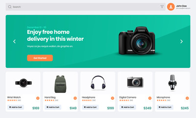 Ecommerce Online Store UI Design Website Design Dashboard