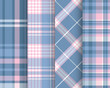 © Sergio Lucci - Set of tartan seamless pattern. Checkered Scottish plaid. Striped Christmas print in Scottish style