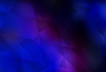 Dark Pink, Blue vector triangle mosaic texture.