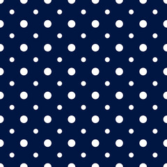 Poster - vector seamless pattern circle. blue dot texture. geometric dotty pattern. point background. classic