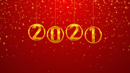Wall Mural - 2021 Happy New Year Background. Abstract Vector Illustration