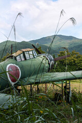 japanese plane on a field