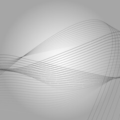 Aufkleber - Abstract background with gray halftones.Vector dynamic wave. EPS 10