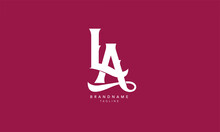 Alphabet Letters Initials Monogram Logo LA, AL, L And A