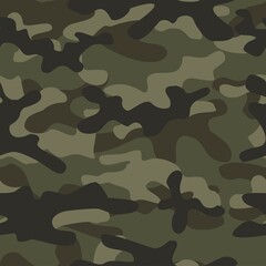 Camouflage pattern for hunting. Army background repeat print. Fashionable stylish element.