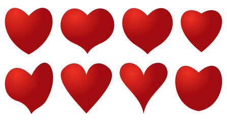Poster - Red heart icons set vector, premium icon set. Vector illustration