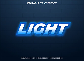 Poster - light text effect with bold style use for business brand and logo