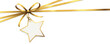 © picoStudio - gold ribbon bow with christmas star hang tag