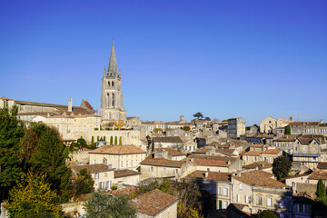 Wall Mural - Saint-Emilion historical village of best vineyards of Bordeaux in southwest France