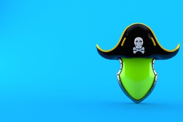 Poster - Protective shield with pirate hat