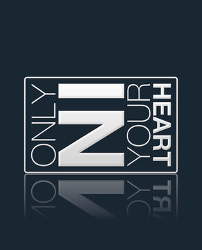 Only in your heart con sfondo colorato