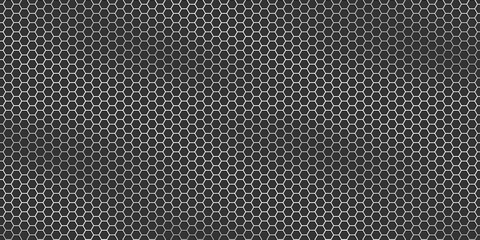 Wall Mural - silver metallic texture - metal grid background, grey texture background hexagon