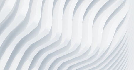 Parametric architecture of the future for presentations, graphic design. rchitectural composition, facade detail, wall, against  light empty sky -3D render.  Abstract geometric unobtrusive background.