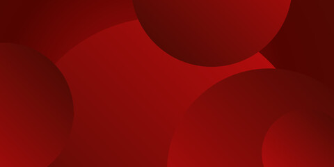Vintage cartoon red panoramic abstract background with circle sphere