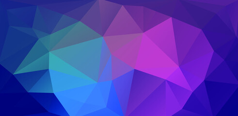 Wall Mural - original horizontal vector background. Abstract illustration with dark color triangles
