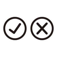 Yes or no icon vector illustration symbol