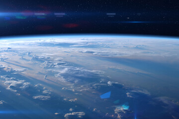 Wall Mural - earth atmosphere. elements of this image furnished by nasa.
