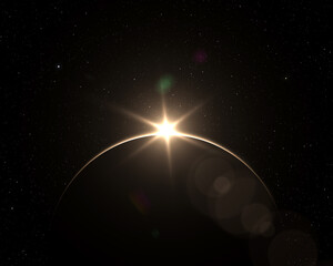 earth sunrise. elements of this image furnished by nasa.