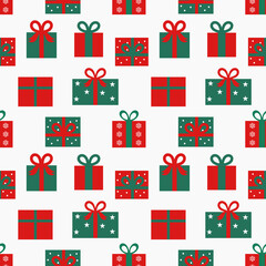 Wall Mural - christmas presents seamless pattern.