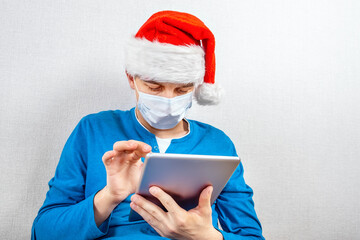 Sticker - Young Man with a Tablet Computer