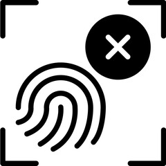 Wall Mural - Fingerprint scanning icon vector