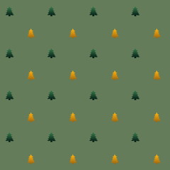Wall Mural - Seamless pattern of pines design