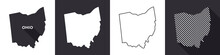 State Of Ohio. Map Of Ohio. United States Of America Ohio. State Maps. Vector Illustration
