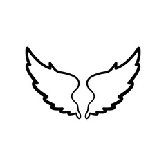 Wall Mural - Angel wing icon vector symbol illustration