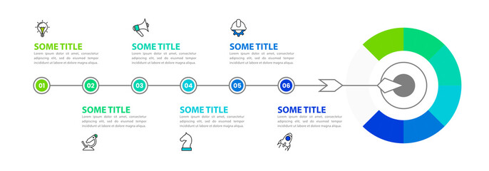 Infographic design template. Creative concept with 6 steps