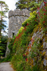 Wall Mural - Glenveagh Castle, Donegal in Northern Ireland. Beautiful park and garden in Glenveagh National Park, second largest park of the country. Gleann Bheatha in Irish language