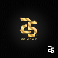 Wall Mural - 25 years anniversary logo, icon and symbol vector illustration