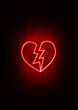 Red Neon Broken Heart sign